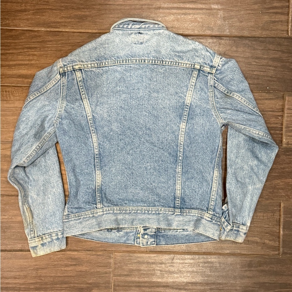 Vintage Lee Riders Blue Denim Trucker Jean Jacket W 18 - Picture 3 of 15